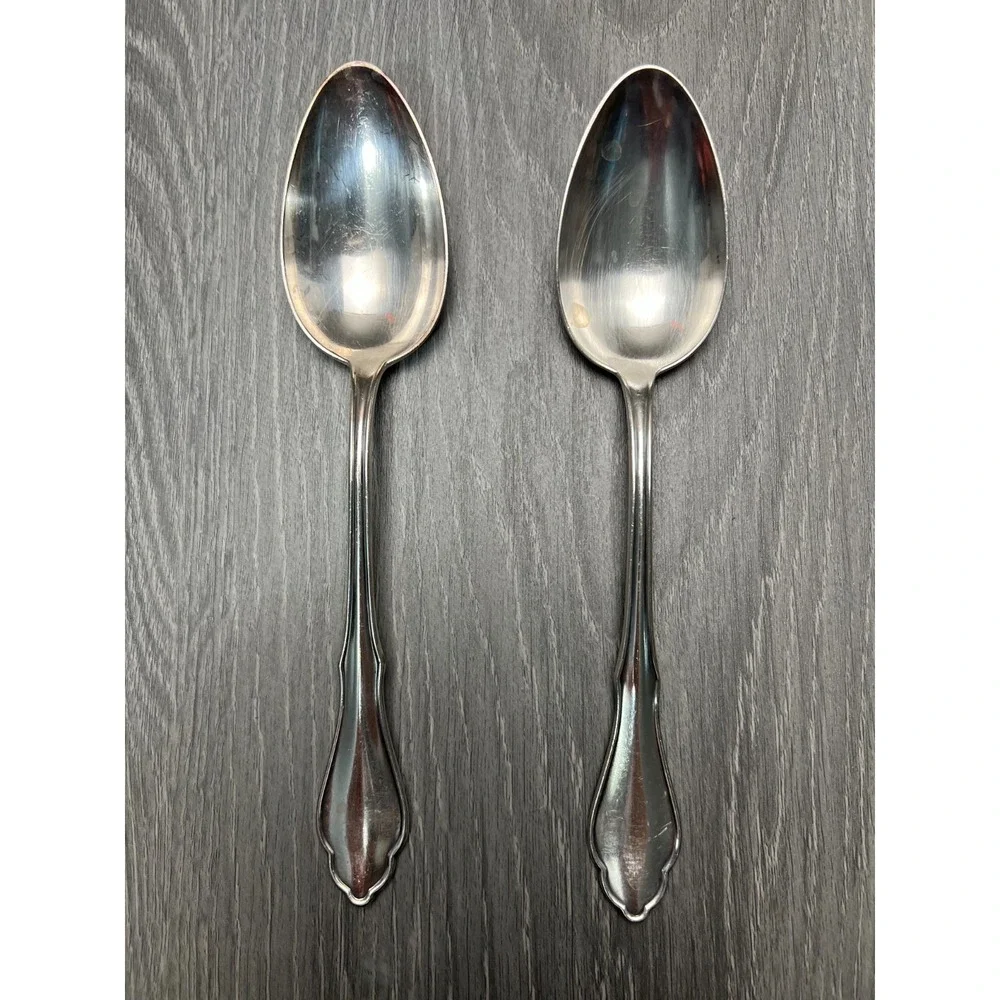 Vtg Solingen Rostfrei Tablespoon Lot of 2 Silver Plate 100 Flatware